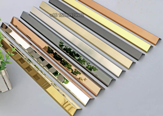 거울 색깔 1x1 솔질된 스테인리스 금속 벽 각 구석 보호자